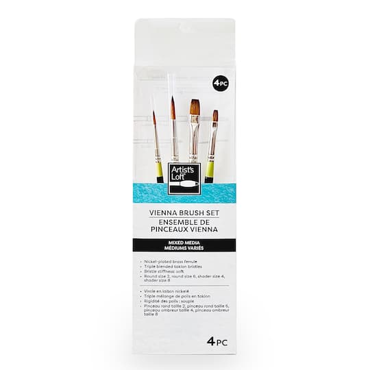 6 Pack: Vienna 4-Piece Mixed Media Brush Set No.2 by Artist's Loft®